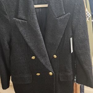 Black Blazer with Gold Buttons